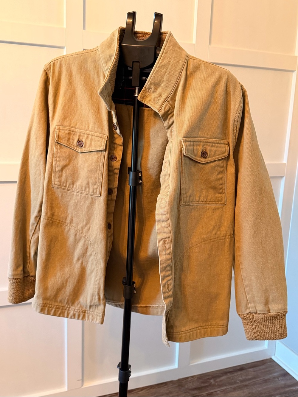 Five Four Tan Cotton Utility Chore Jacket Men’s M
